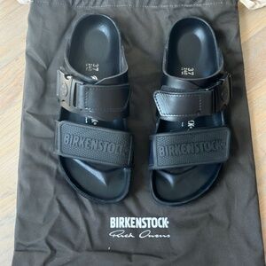 Birkenstock x Rick Owens Rotterdam Sandals Women Black Leather Size 37